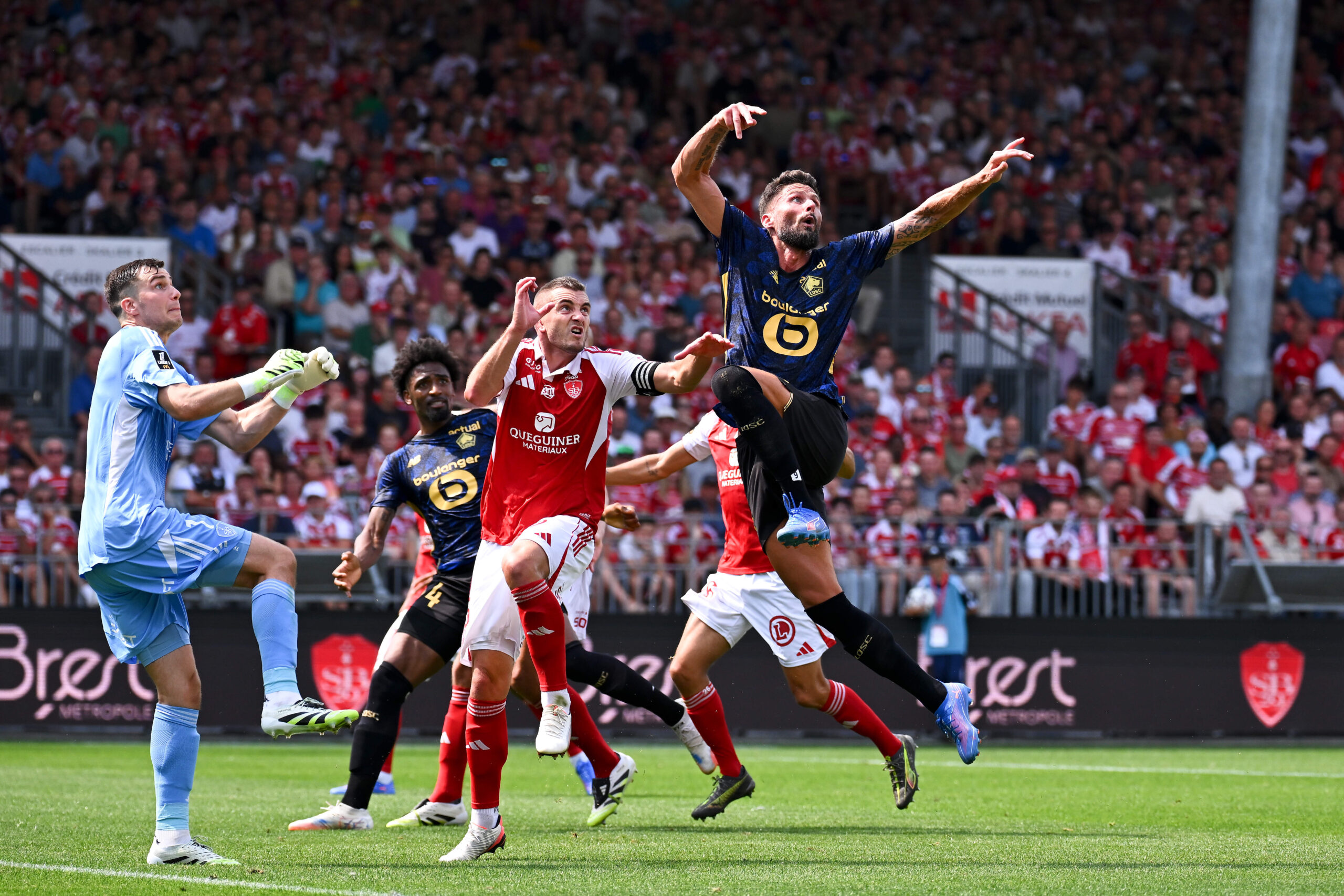 Ligue 1 : Lille et Brest font le spectacle sans parvenir à se départager, Olivier Giroud déjà buteur
