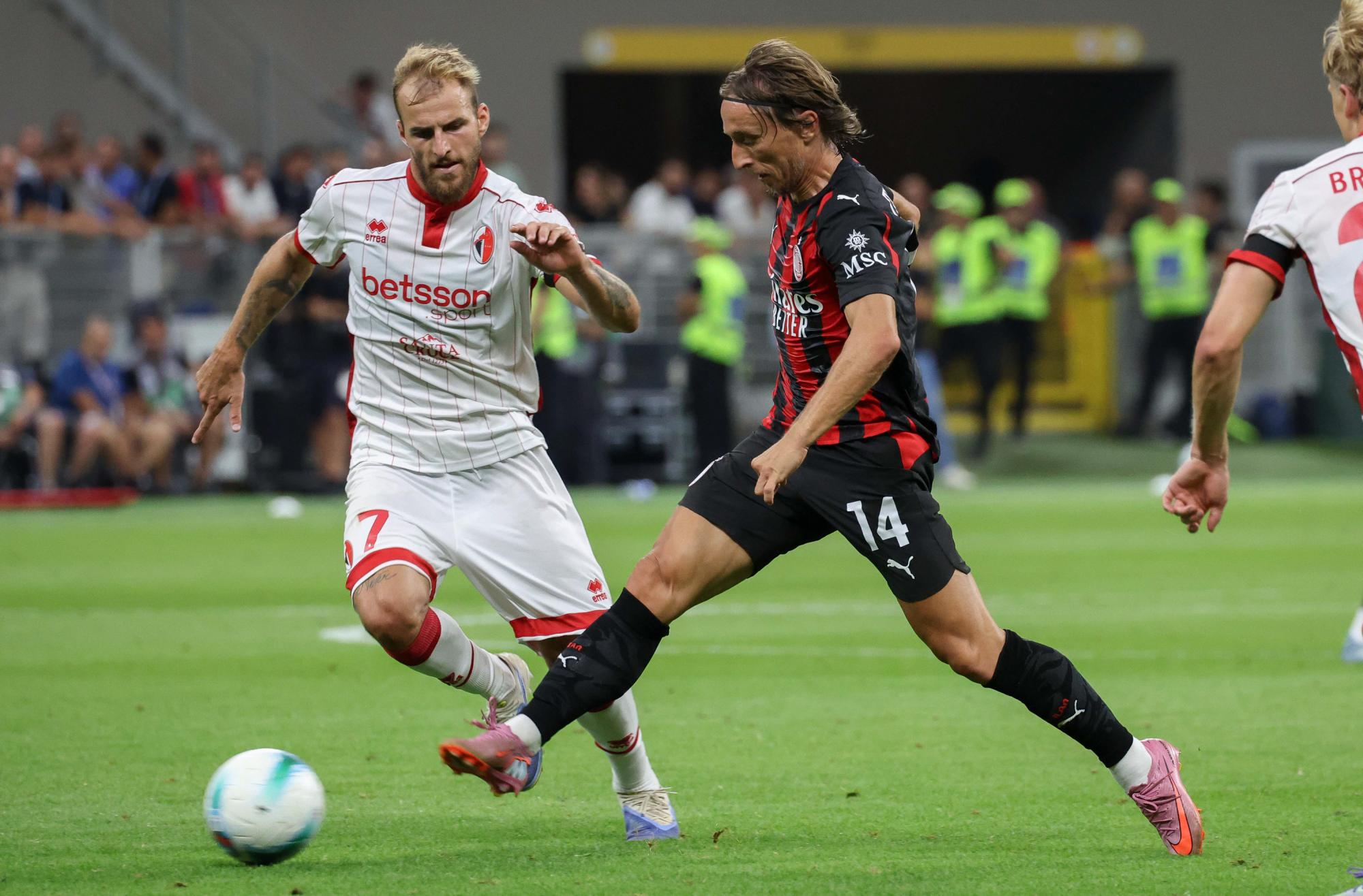 Luka Modri a fait ses débuts avec l'AC Milan en Coupe d'Italie