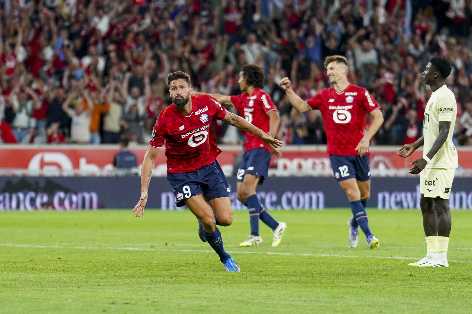Immortel, Giroud offre la victoire à Lille contre Monaco