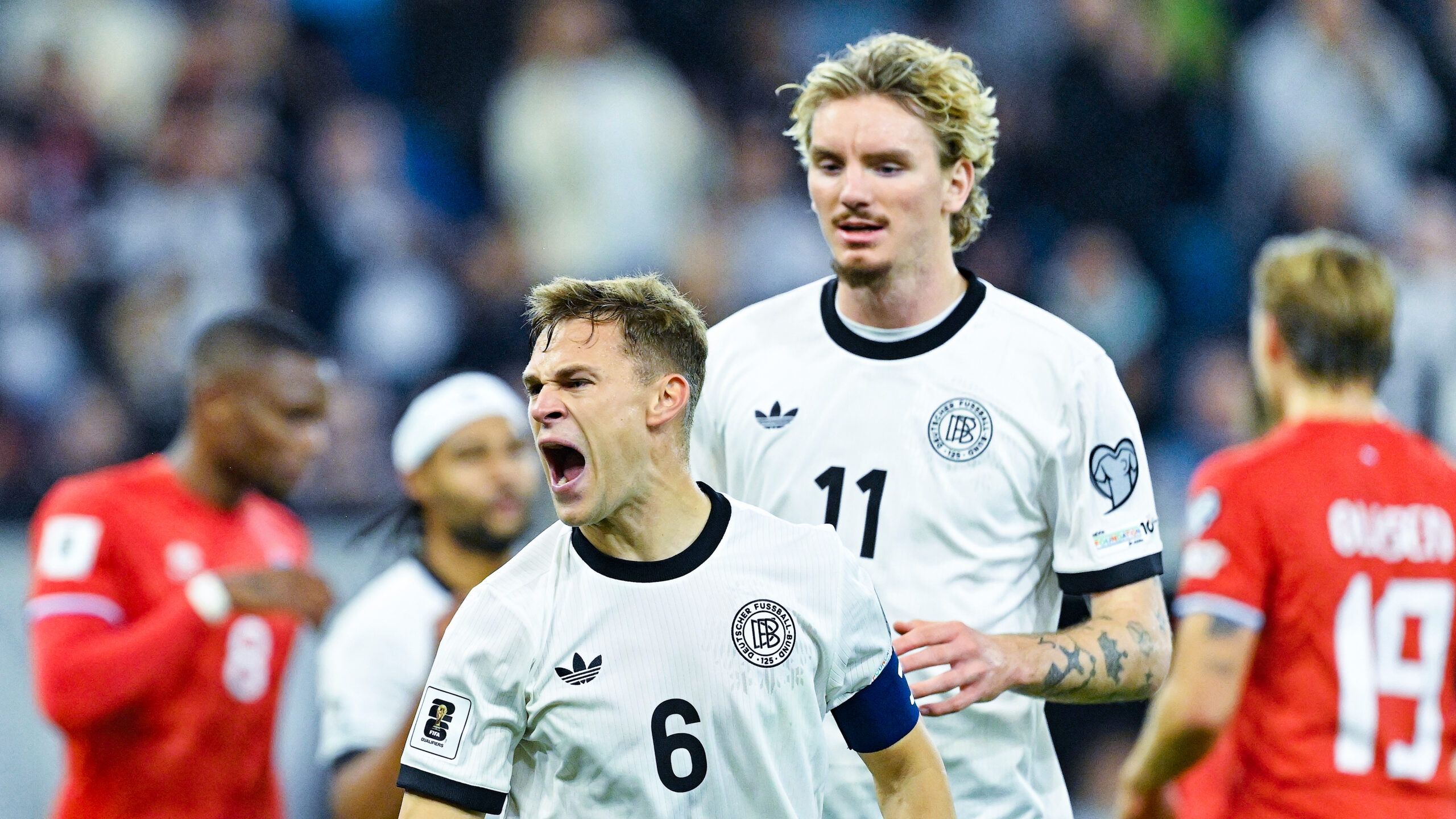 Dans la zone Europe, L'Allemagne déroule contre le Luxembourg, la Belgique galère en Macédoine du Nord, l'Islande et l'Ukraine offrent du spectacle
