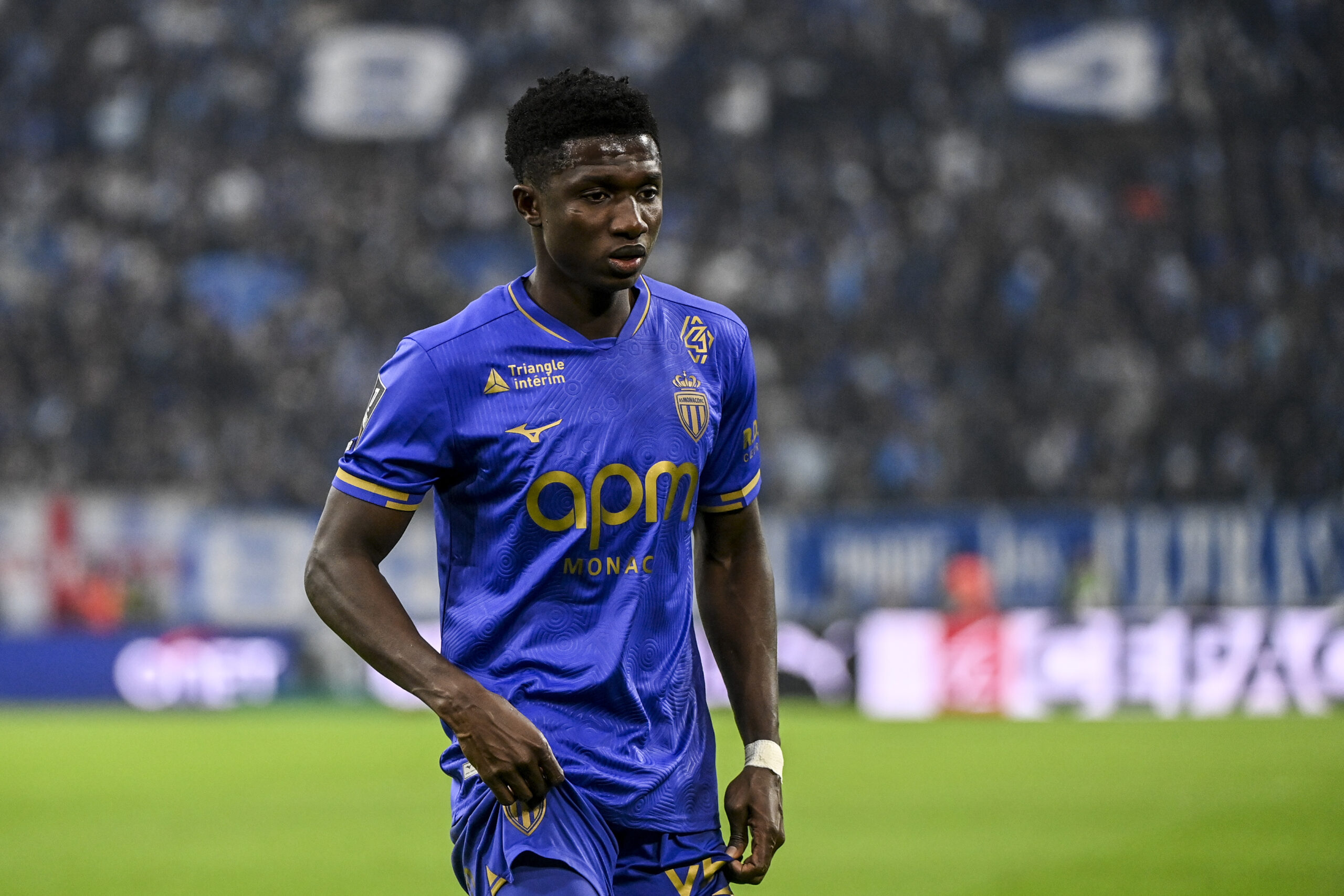 Lamine Camara milieu de l'AS Monaco ne comprend pas pourquoi son but a été annulé contre Marseille