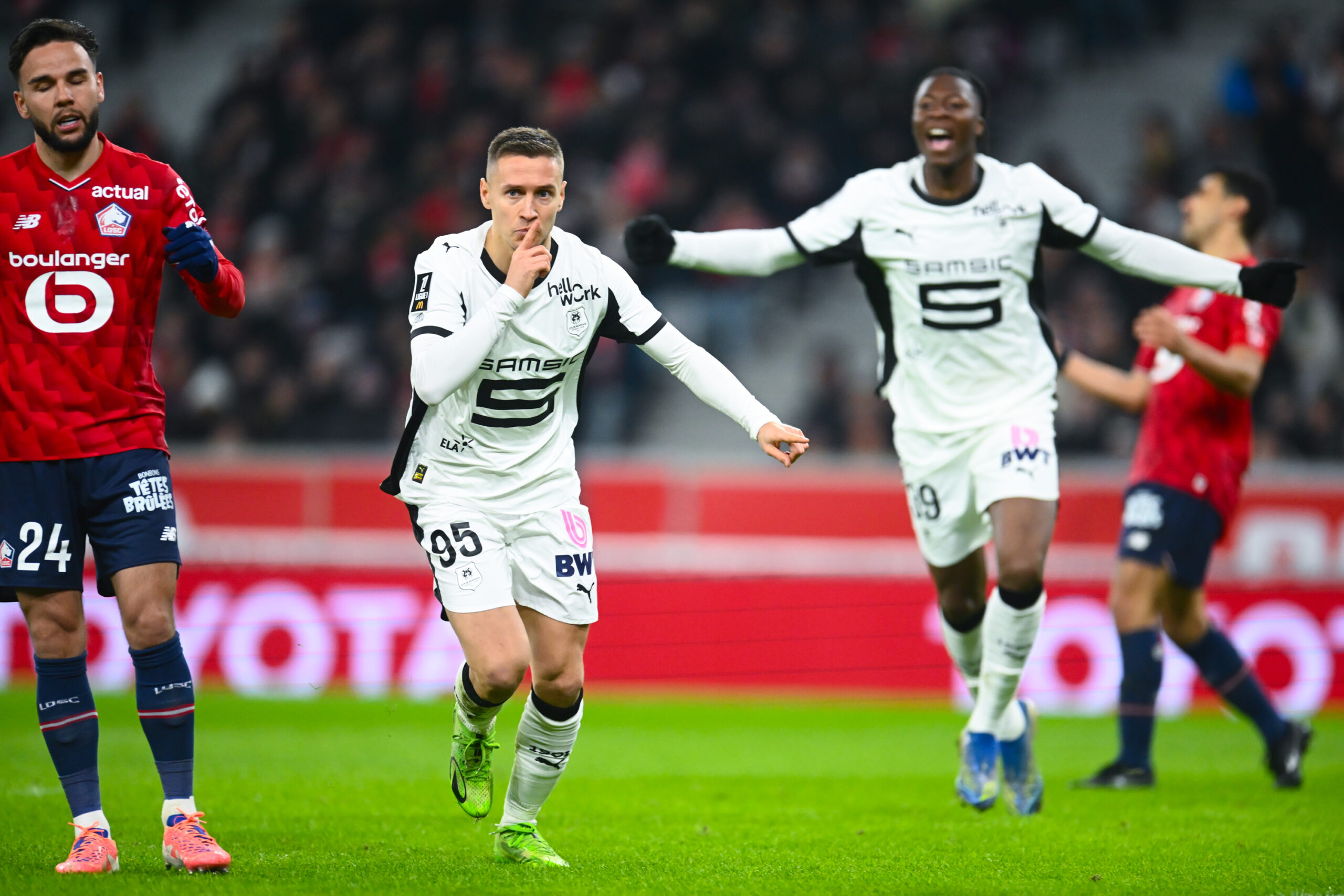 Ligue 1 : à 11 contre 10, Rennes met un Lille en colère à terre