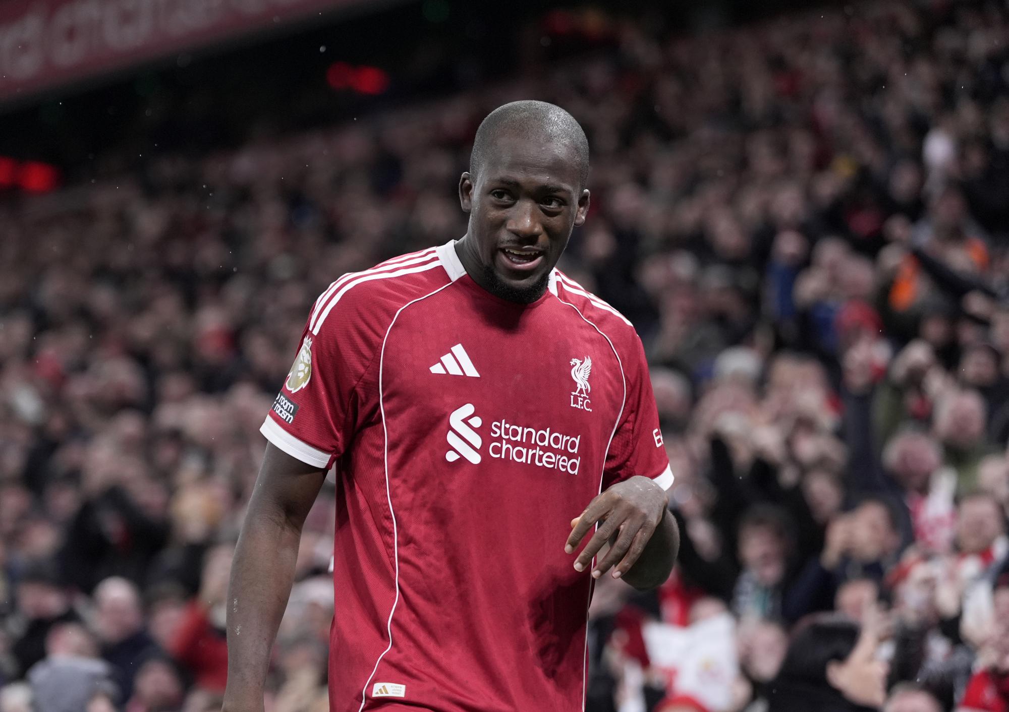 Ibrahima Konaté en larmes après son but contre Newcastle, quelques jours après le décès de son père