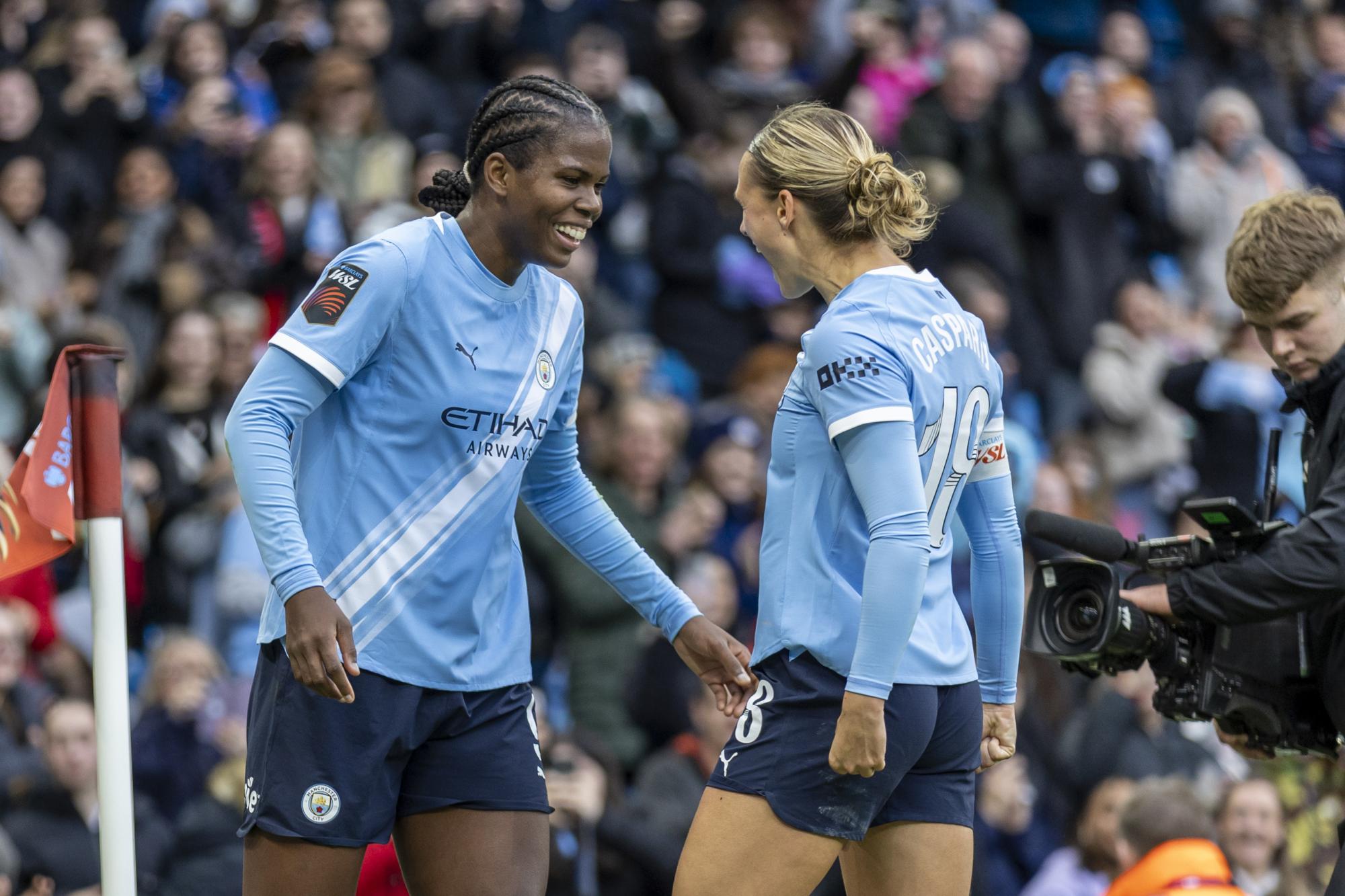 WSL : Khadija Shaw s'offre le record du triplé le plus rapide inscrit dans le championnat anglais lors de la large victoire de Manchester City face à Tottenham