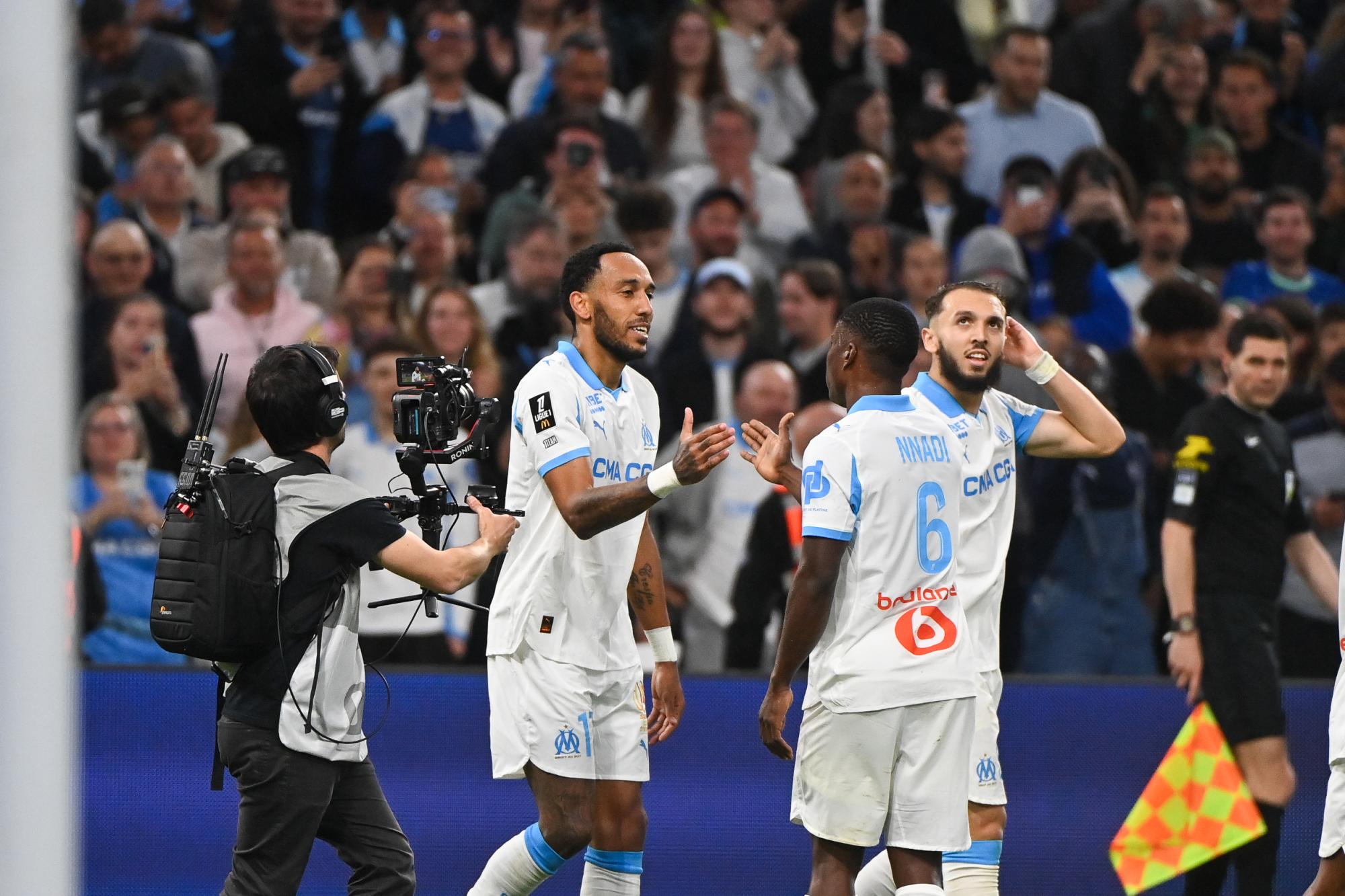 Ligue 1 : Pierre-Emerick Aubameyang a dégainé une célébration extincteur sur le troisième but marseillais