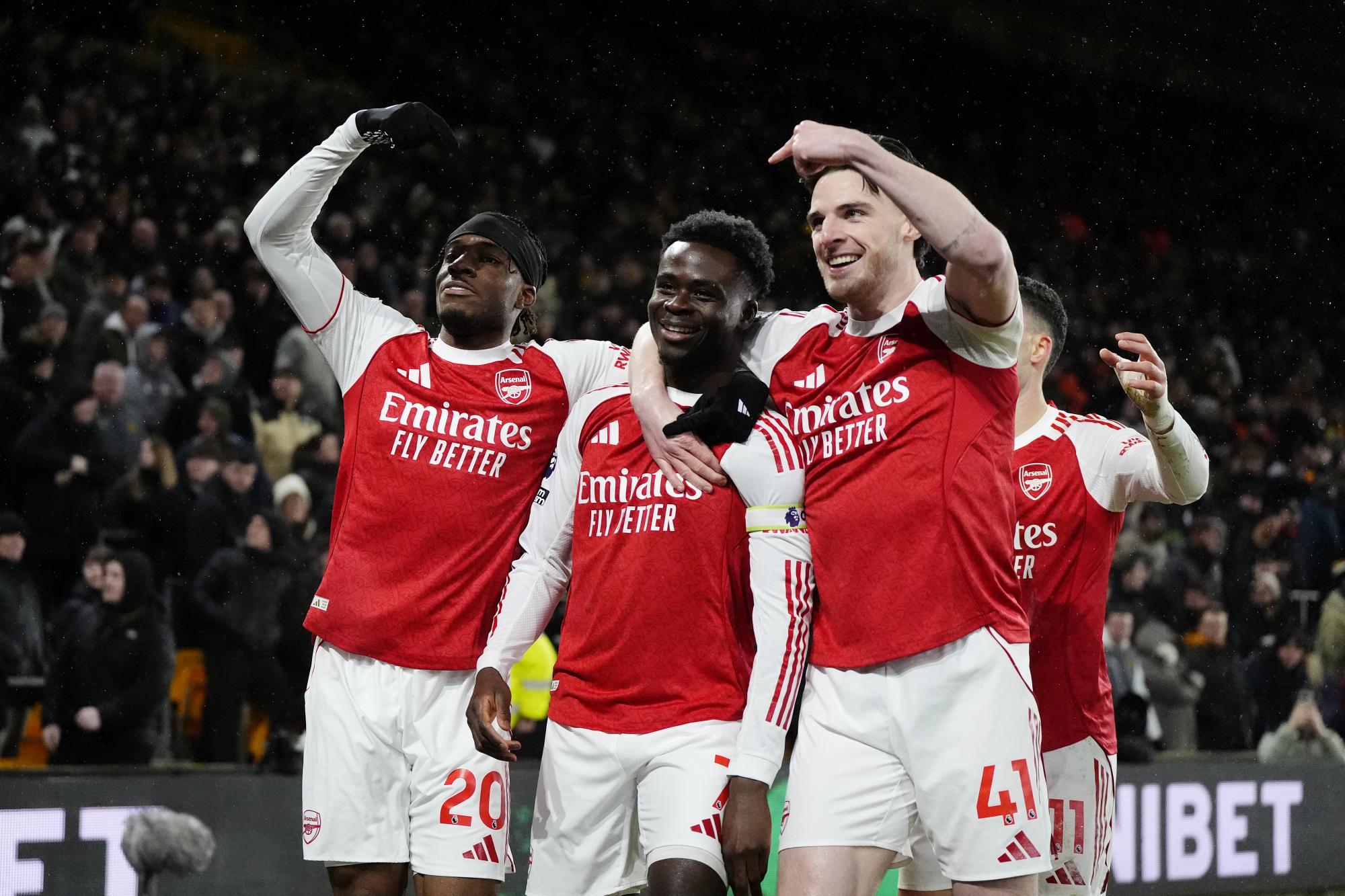L'explosion de joie des joueurs d'Arsenal