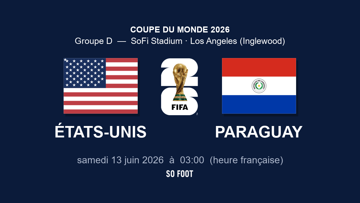 Sur quelle chaîne regarder le match États-Unis - Paraguay ?
