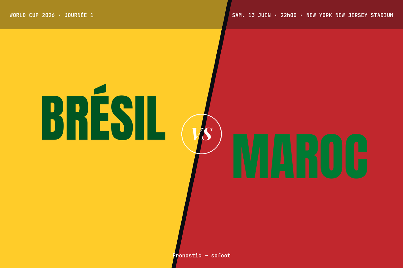 Pronostic Brésil Maroc : analyse, cotes et prono Coupe du monde 2026