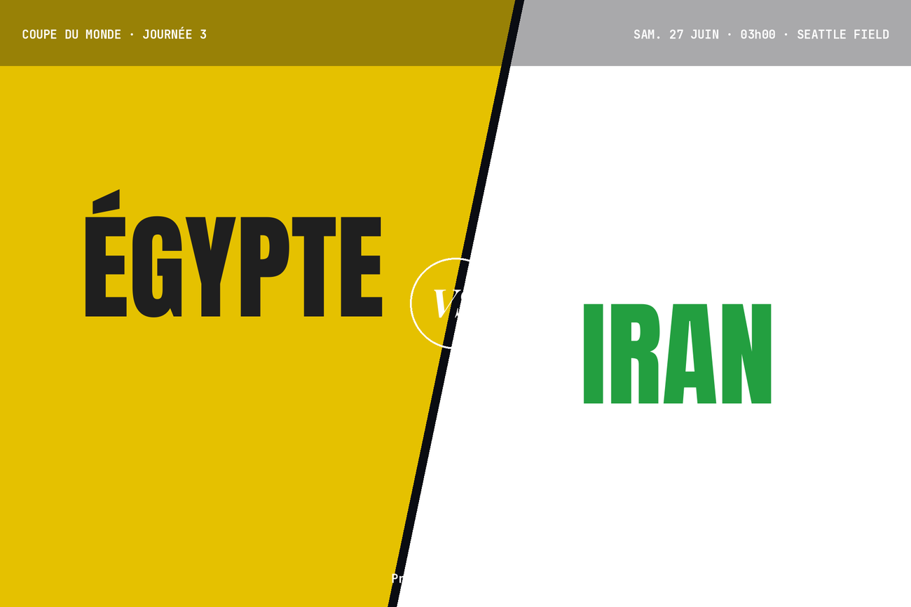 Pronostic Égypte Iran : analyse, cotes et prono Coupe du Monde