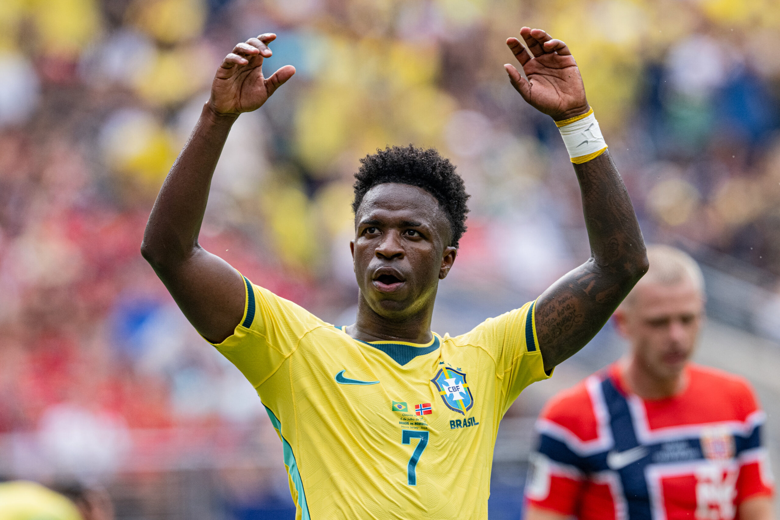 Arsenal ferait de l'attaquant brésilien du Real Madrid Vinícius Júnior sa priorité en cas d'arrivée de Yan Diomandé à Madrid