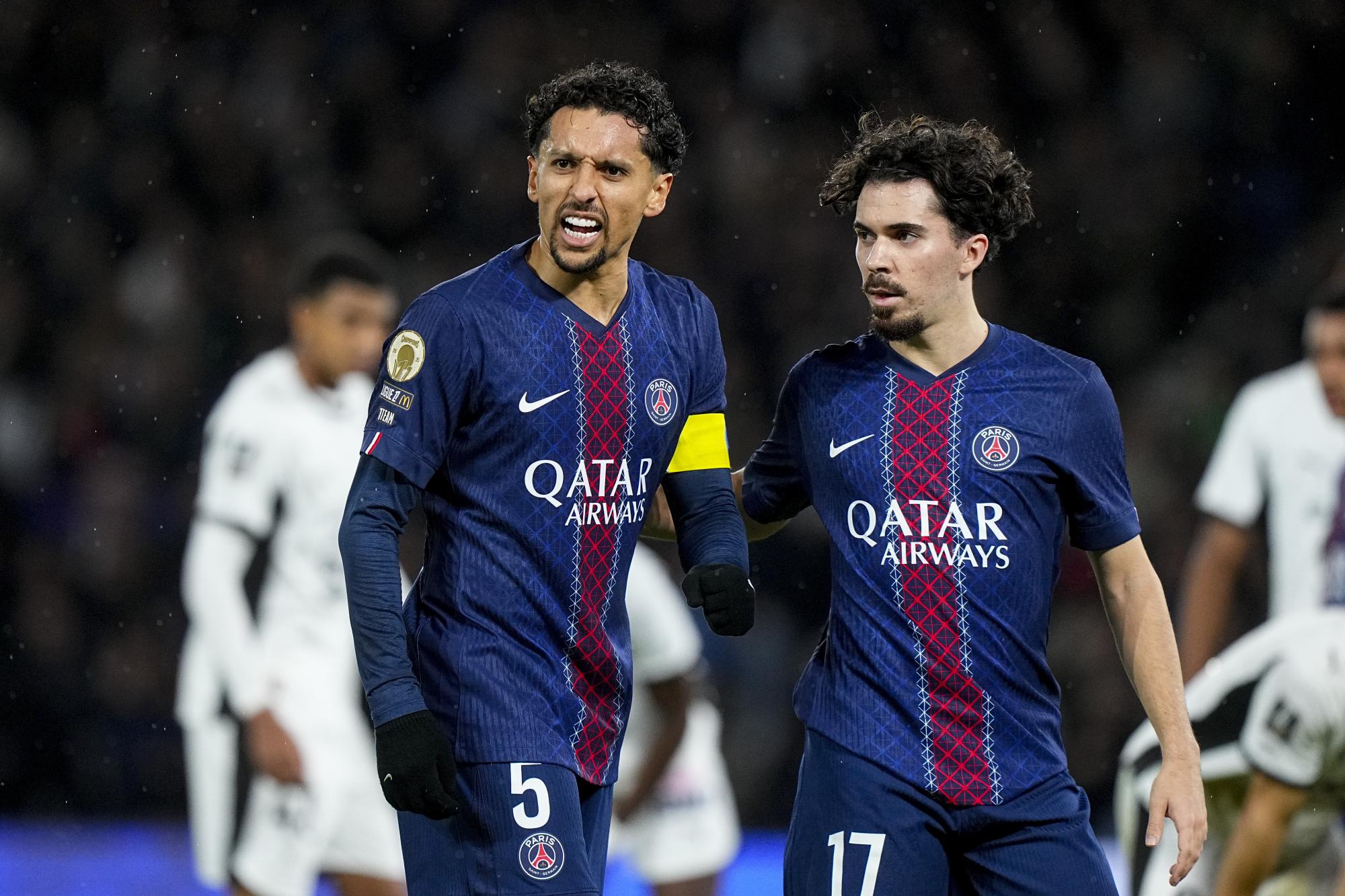 Le groupe du Paris Saint-Germain pour affronter Manchester United en match amical avec Marquinhos et Vitinha