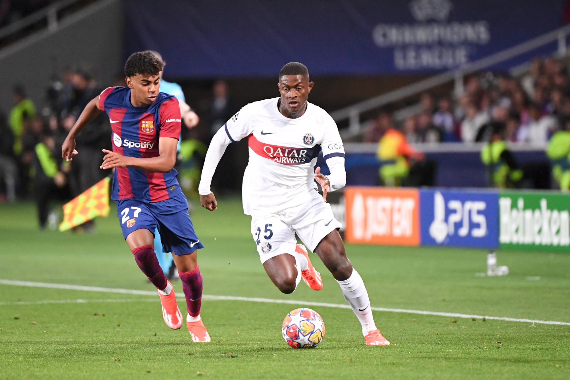 Ligue des champions : Le PSG face au casse-tête Lamine Yamal après la blessure de Nuno Mendes